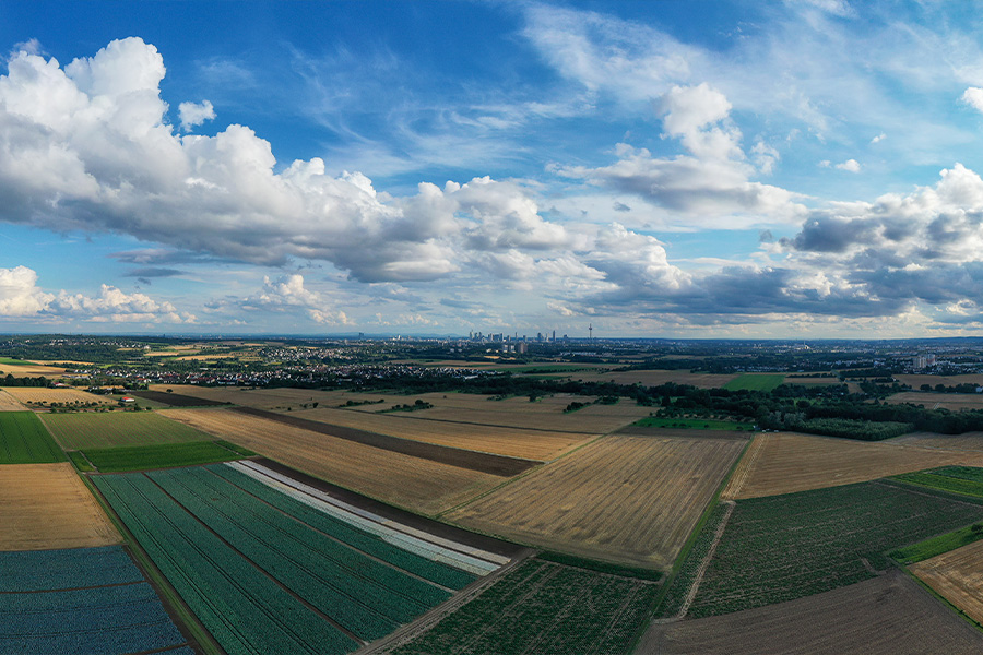 180 Grad Panorama vor den Toren Frankfurts